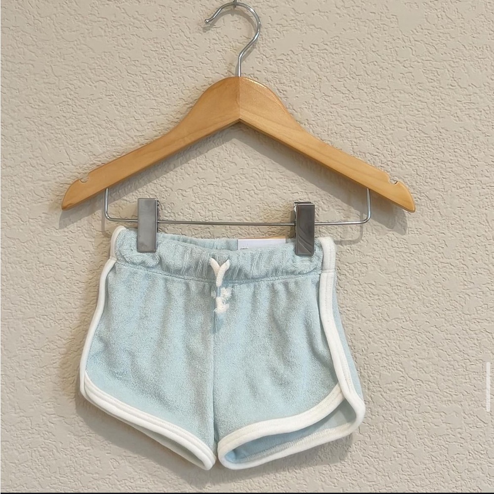 Little Co. organic terry cloth shorts NWT size 9 months blue